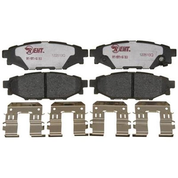 Rm Brakes RM Brakes EHT1114H Semi-Metallic Brake Pad Set With Hardware R53-EHT1114H